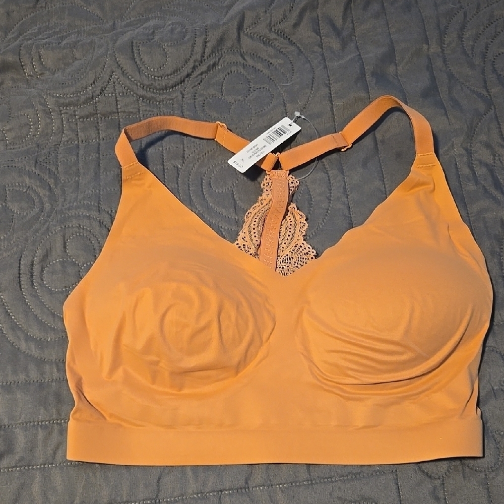 NWT Soma Enbliss Racerback Lace-Back Bralette in Creme Brulee